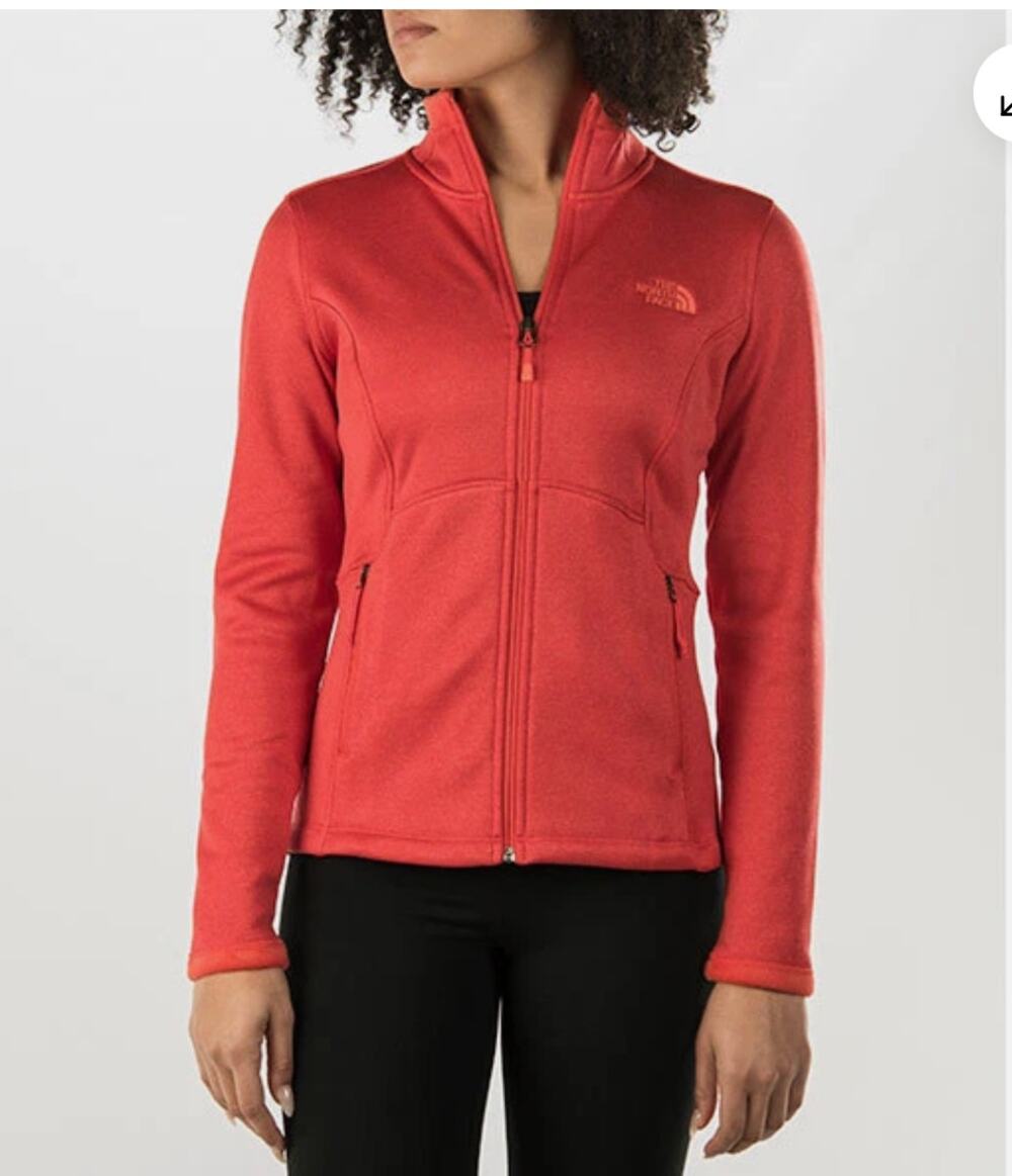 The North Face Agave Fleece Jacket Red Full Zip Women's Medium